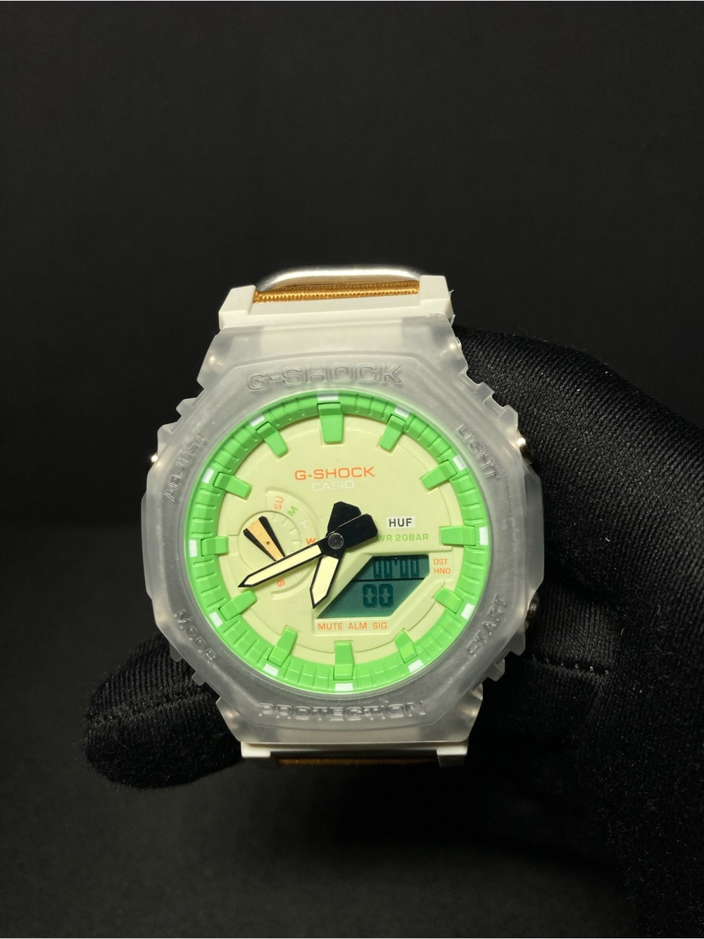 Custom Green Huff G Shock Ga 2100 Model